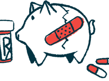 claims analysis | Neuromyelitis News | illustration of piggy bank with bandage and medicine bottle