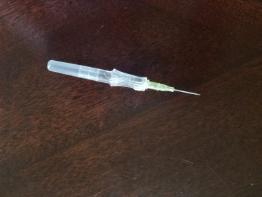 Needles | Neuromyelitis News | Photo of a needle used in an infusion.
