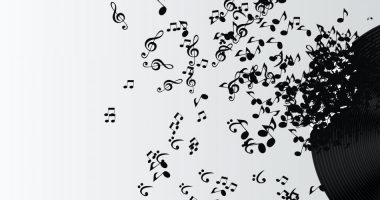 NMOSD diagnosis | Neuromyelitis News | Stock photo of a record surrounded by music notes