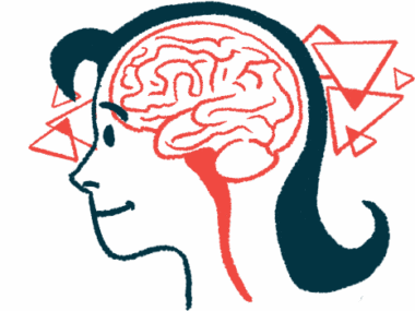 A woman is shown with her brain highlighted.
