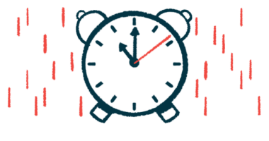 A clock is shown keeping time.