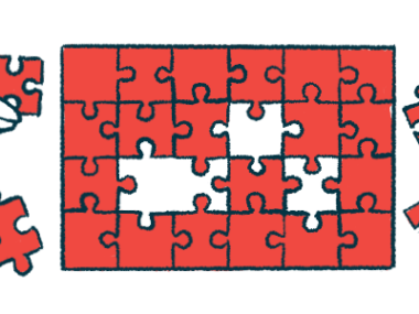 Many hands work together to complete a puzzle in this illustration.