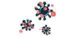 An illustration of virus cells.