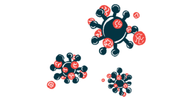 An illustration of virus cells.