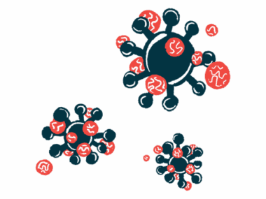 An illustration of virus cells.