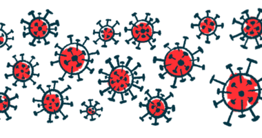 An illustration shows a grouping of microscopic bacteria.