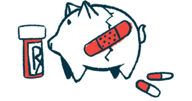 Illustration of prescription bottle next to a bandaged broken piggybank.