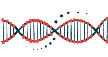An illustration of a strand of DNA.