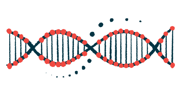 An illustration of a strand of DNA.
